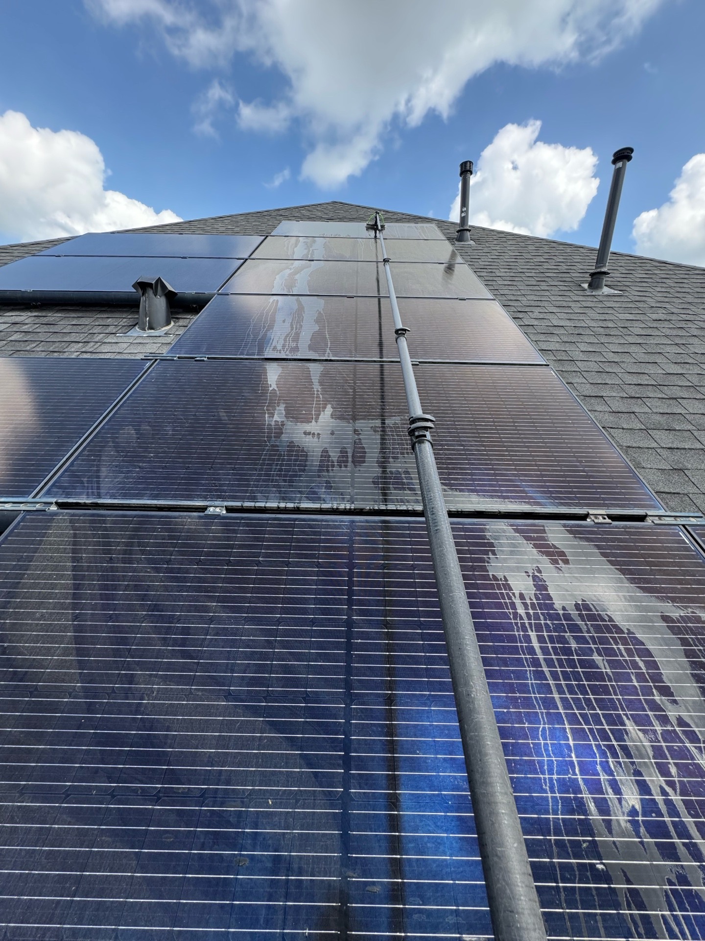 Solar panel cleaning