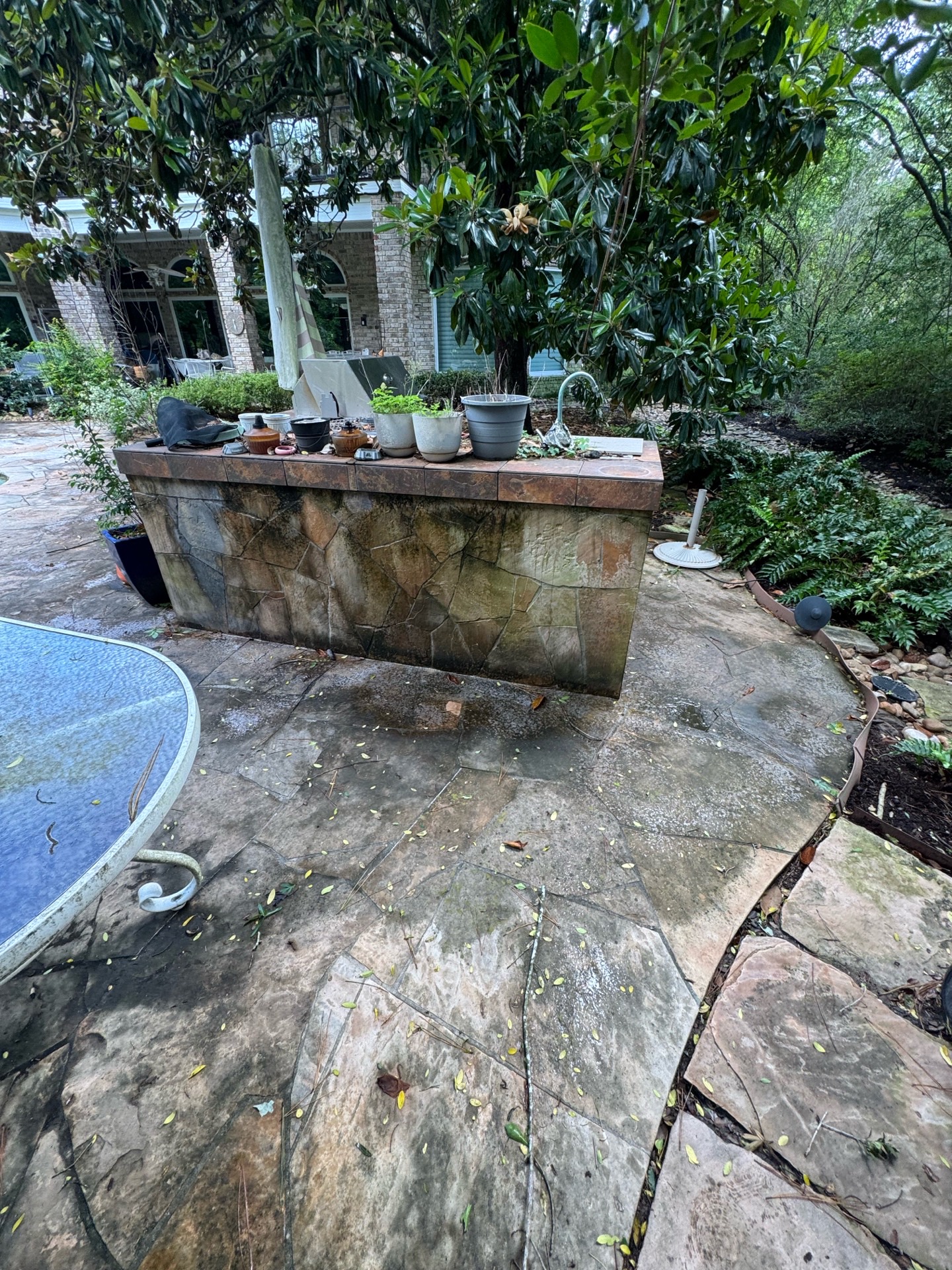 Before — dirty surface